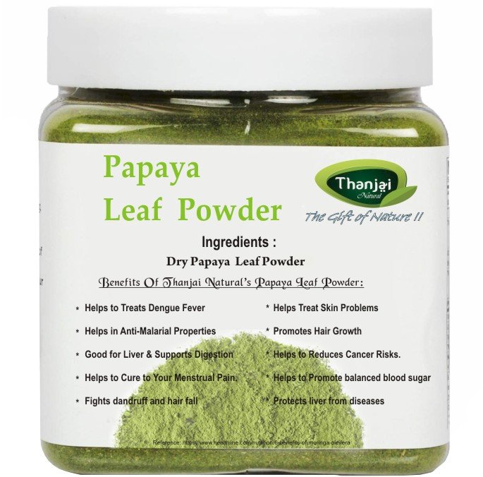 Papaya Leaf Powder (Carica Papaya), 200grams in JAR Ayurvedic Herb for