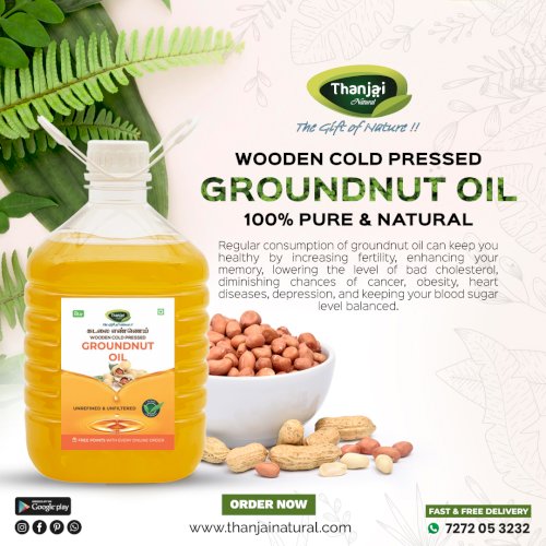 Groundnut Oil Unrefined Wooden Cold Pressed