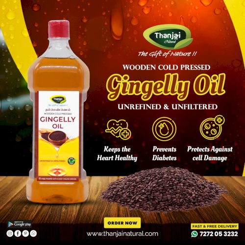 Gingelly Oil / Sesame Oil Unrefined Wooden Cold Pressed