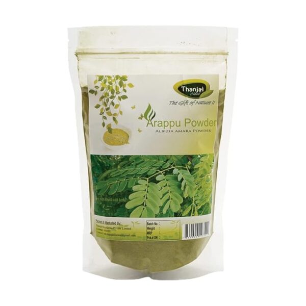 Thanjai Natural Arappu Powder Pouch 100% Natural Albizia Amara Arappu Powder Traditional Hair wash & Hair conditioner - Image 2
