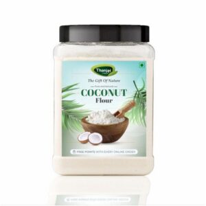 Thanjai Natural Premium Quality Coconut Flour Jar | Gluten Free Flour | High Fiber Ultra Low Carb Coconut Flour Powder | Vegan | Fiber Rich | Diet Food