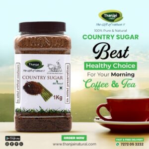 Thanjai Natural Pure Country Sugar (Jar)