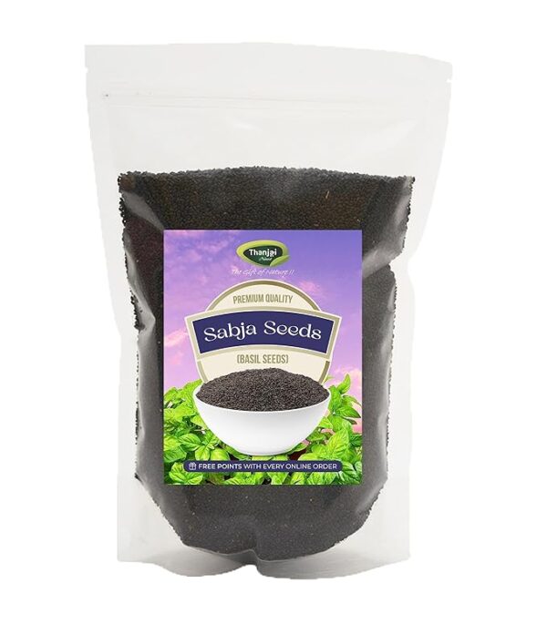 Thanjai Natural Raw Basil Seeds 250g | Sabja Seeds | Tukmaria Seeds | Helps in Weight Loss, Natural Stress Reliever, Reduce body heat - Image 3