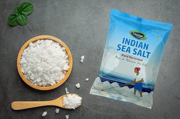 Thanjai Natural Indian Sea Salt, | Crystal Form | Traditionally Hand-Harvested & Sun-Dried | 100% Natural, No Artificial Iodine, No Additives, Hygienically Packed