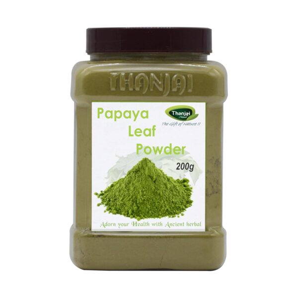 Thanjai Natural Pure Papaya Leaf Powder (Jar)- 100% Natural
