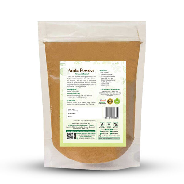Thanjai Natural Pure Amla Powder for Hair Growth Eating, Drinking & Skin - Image 2
