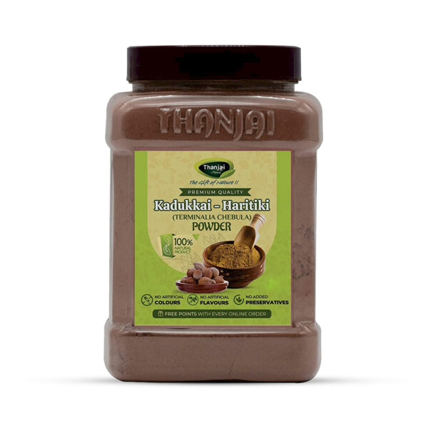 Thanjai Natural Kadukkai Powder (Jar) / Haritaki Powder / Terminalia Chebula Powder