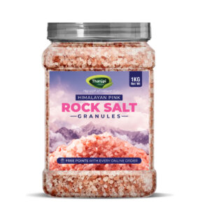 Thanjai Natural Himalayan Pink Rock Salt Crystal (Jar)
