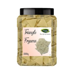Thanjai Natural Triangle Fryums Ready to Fry Papad | 250g x 2 (500g) Jar