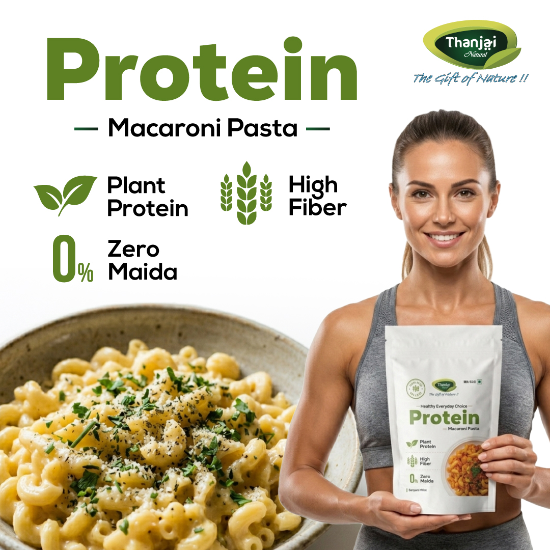 Thanjai Natural Protein Pasta | 21g Plant Protein | 4.7g Dietary Fiber | Zero Maida | Healthy Alternative to Regular Banyard Millet Pasta - Image 4