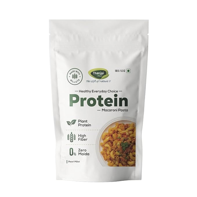 Thanjai Natural Protein Pasta | 14g Plant Protein | 7.7g Dietary Fiber | Zero Maida | Healthy Alternative to Regular Foxtail Millet Pasta